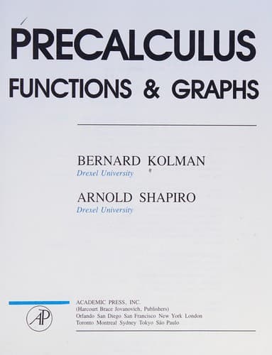 Cover image for Precalculus