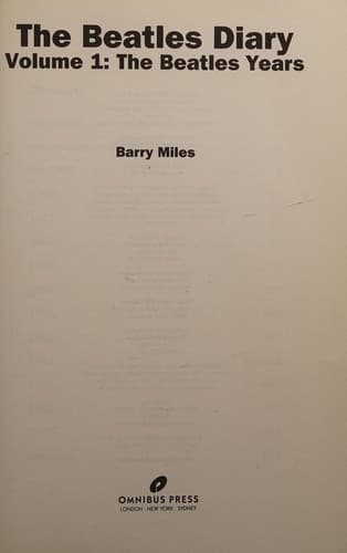Cover image for The Beatles diary