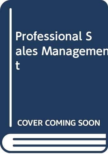 Cover image for Professional sales management