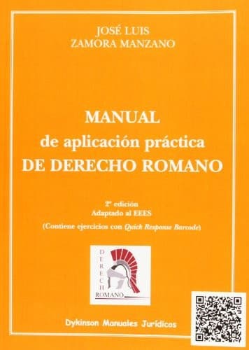 Cover image for Manual de aplicación práctica de derecho romano