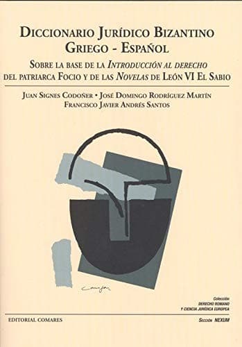 Cover image for Diccionario jurídico bizantino griego-español