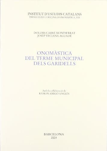 Cover image for Onomàstica delterme municipal dels Garidells