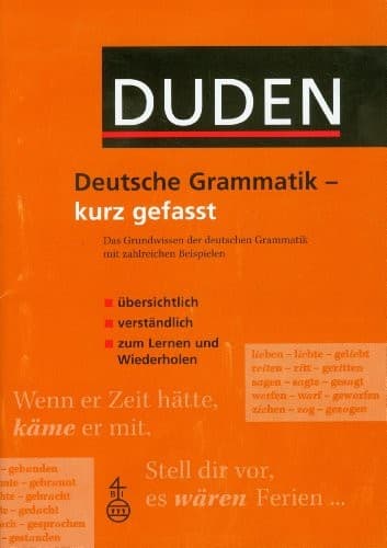 Cover image for Duden Deutsche Grammatik-kurz gefasst