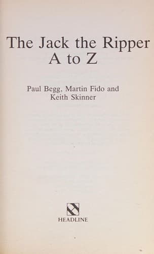 Cover image for The Jack the Ripper A to Z