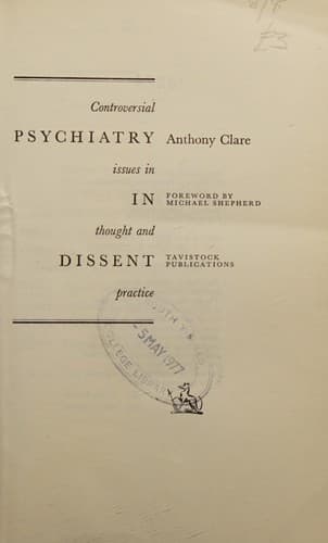 Cover image for Psychiatry in dissent