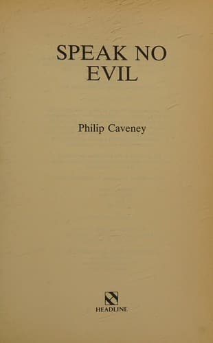 Cover image for Speak No Evil