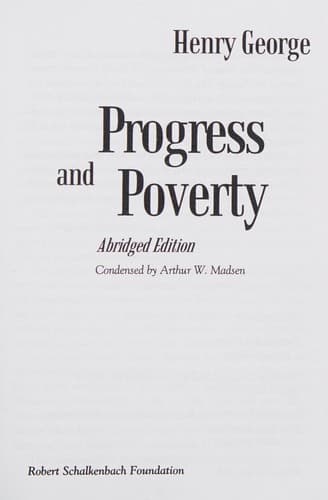 Cover image for Progress & Poverty