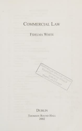 Cover image for Commercial law