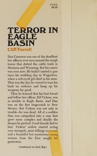 Cover image for Terror in Eagle Basin.
