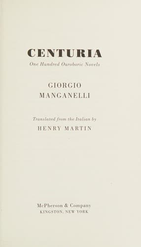 Cover image for One hundred ouroboric novels