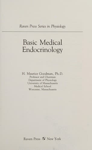 Cover image for Basic medical endocrinology