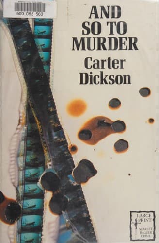 Cover image for And So to Murder