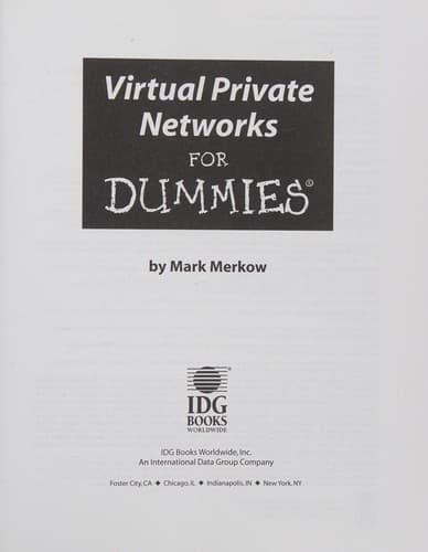 Cover image for Virtual private networks for dummies