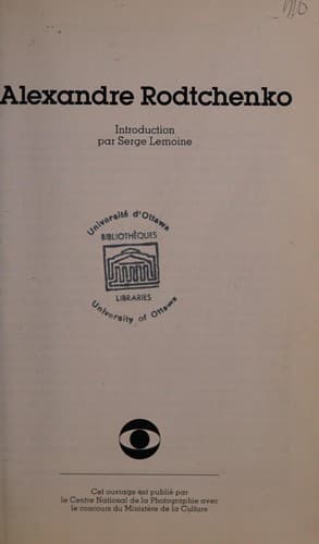 Cover image for Alexandre Rodtchenko
