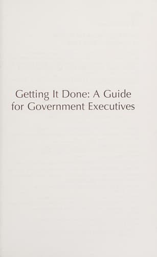 Cover image for Getting it done