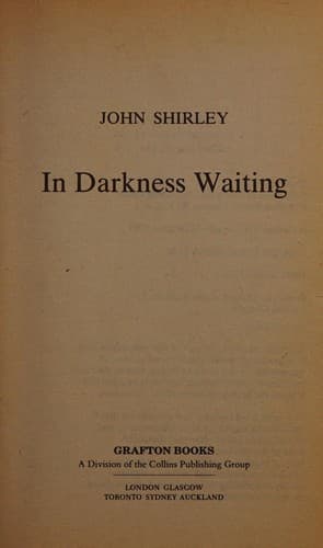 Cover image for In darkness waiting.