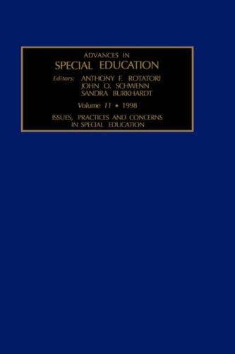 Cover image for Issues, Practices, and Concerns in Special Education (Advances in Special Education)