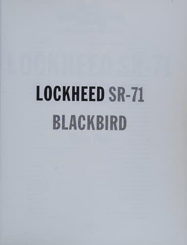 Cover image for The Lockheed SR-71 Blackbird