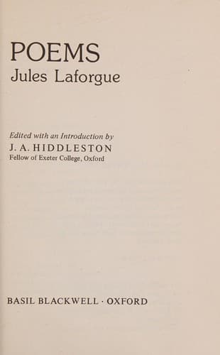 Cover image for Poems [of] Jules Laforgue