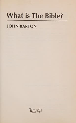 Cover image for What Is the Bible?