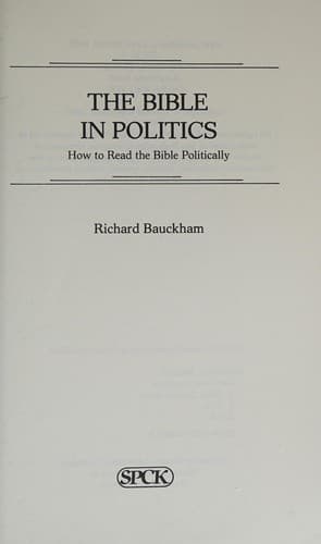 Cover image for The Bible in Politics