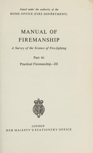 Cover image for Manual of Firemanship