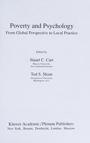Cover image for Poverty and psychology