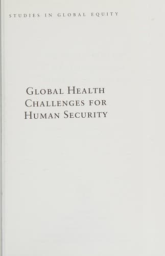Cover image for Global health challenges for human security