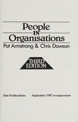Cover image for People in organisations