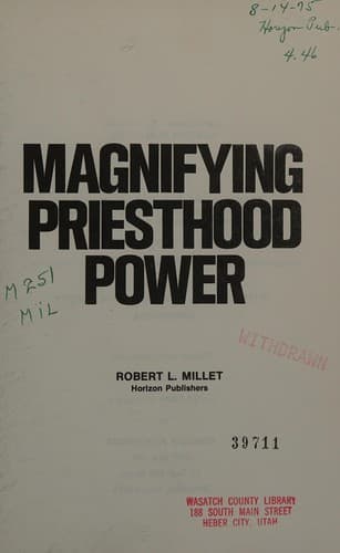 Cover image for Magnifying priesthood power