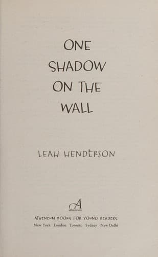 Cover image for One shadow on the wall