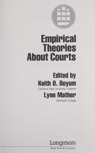Empirical theories about courts