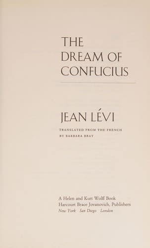 Cover image for The dream of Confucius
