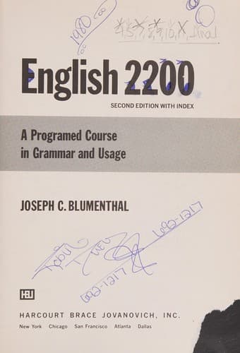 Cover image for English 2200
