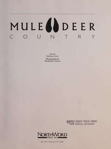 Cover image for Mule deer country