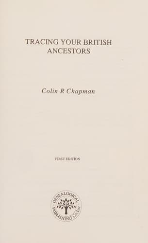 Cover image for Tracing your British ancestors