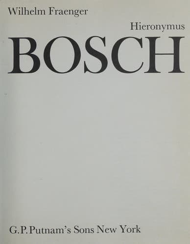 Cover image for Hieronymus Bosch