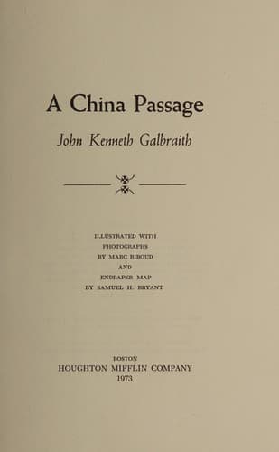 Cover image for A China passage. --