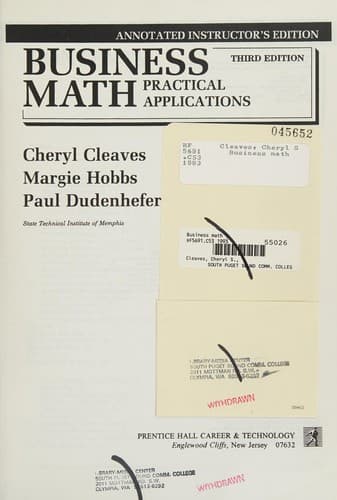Cover image for Business math