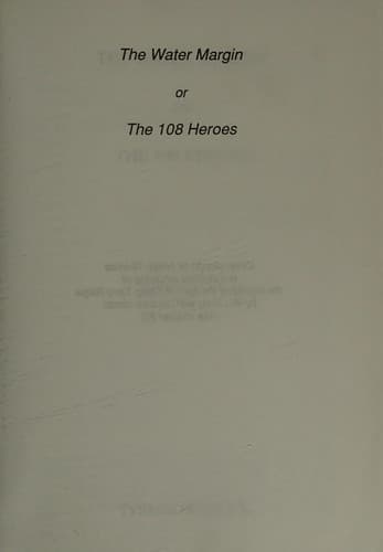Cover image for The water margin, or, The 108 heroes