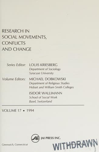 Cover image for Research in Social Movements, Conflicts and Change