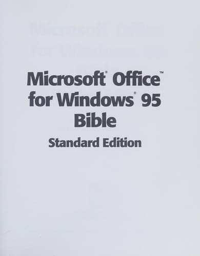 Cover image for Microsoft Office for Windows 95 Bible