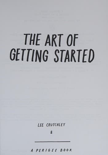 Cover image for The art of getting started