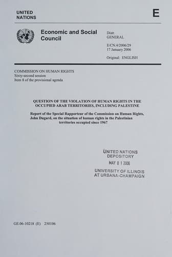 Question of the violation of human rights in the Occupied Arab Territories, including Palestine