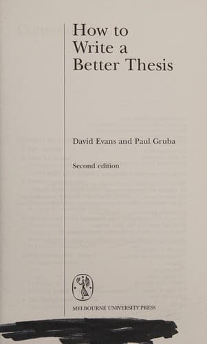 Cover image for How to write a better thesis