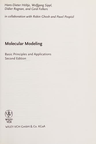 Cover image for Molecular modeling
