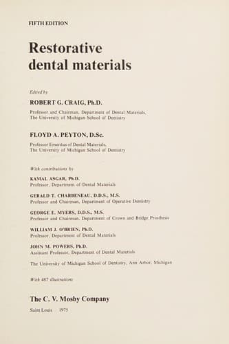Cover image for Restorative dental materials