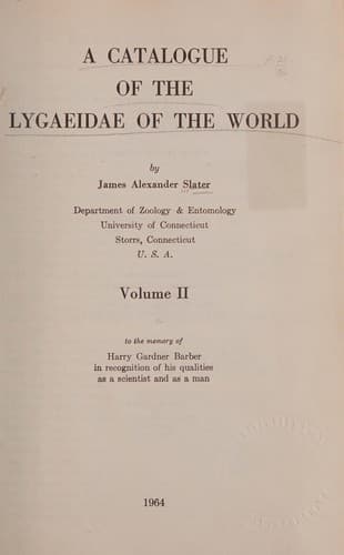 A catalogue of the Lygaeidae of the world