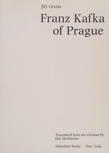 Cover image for Franz Kafka of Prague