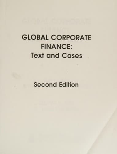 Cover image for Global corporate finance